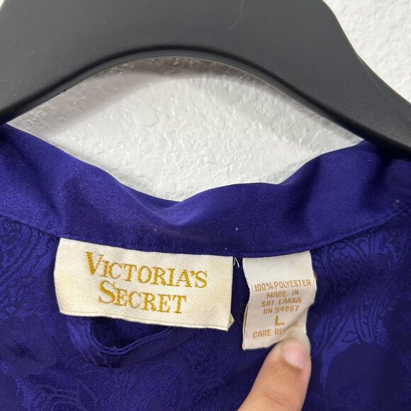 VTG Victoria's Secret Gold Label Long Double Breasted Button Robe House Dress - Picture 8 of 8